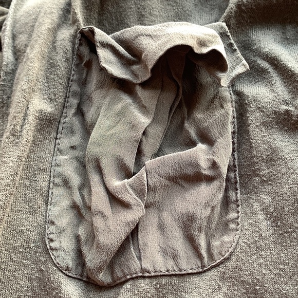 J Crew size S olive green cardigan with silk pockets - Picture 8 of 8